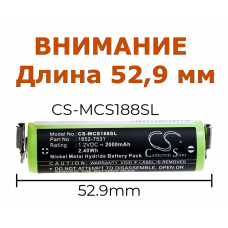 Аккумулятор для Moser ChroMini 1591, Moser Easy Style 1881, Moser 1590-7291, 1852-7531, Wella Xpert HS50, Wella KR-800 AAE - CS-MCS188SL от компании Cameron Sino